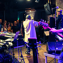 Band Jazzkantine auf der Bühne im Leeren Beutel