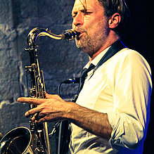 Saxophonist der Band Jazzkantine