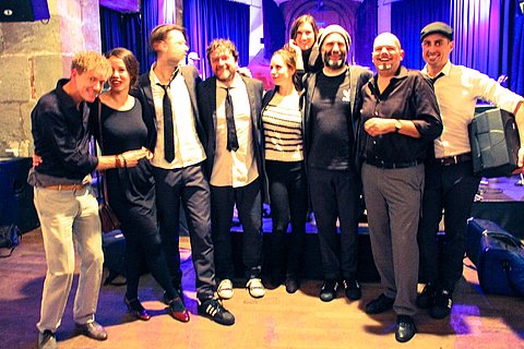 Gruppenfoto mit Jazzkantine, Boris Janda und Jörg Roscher